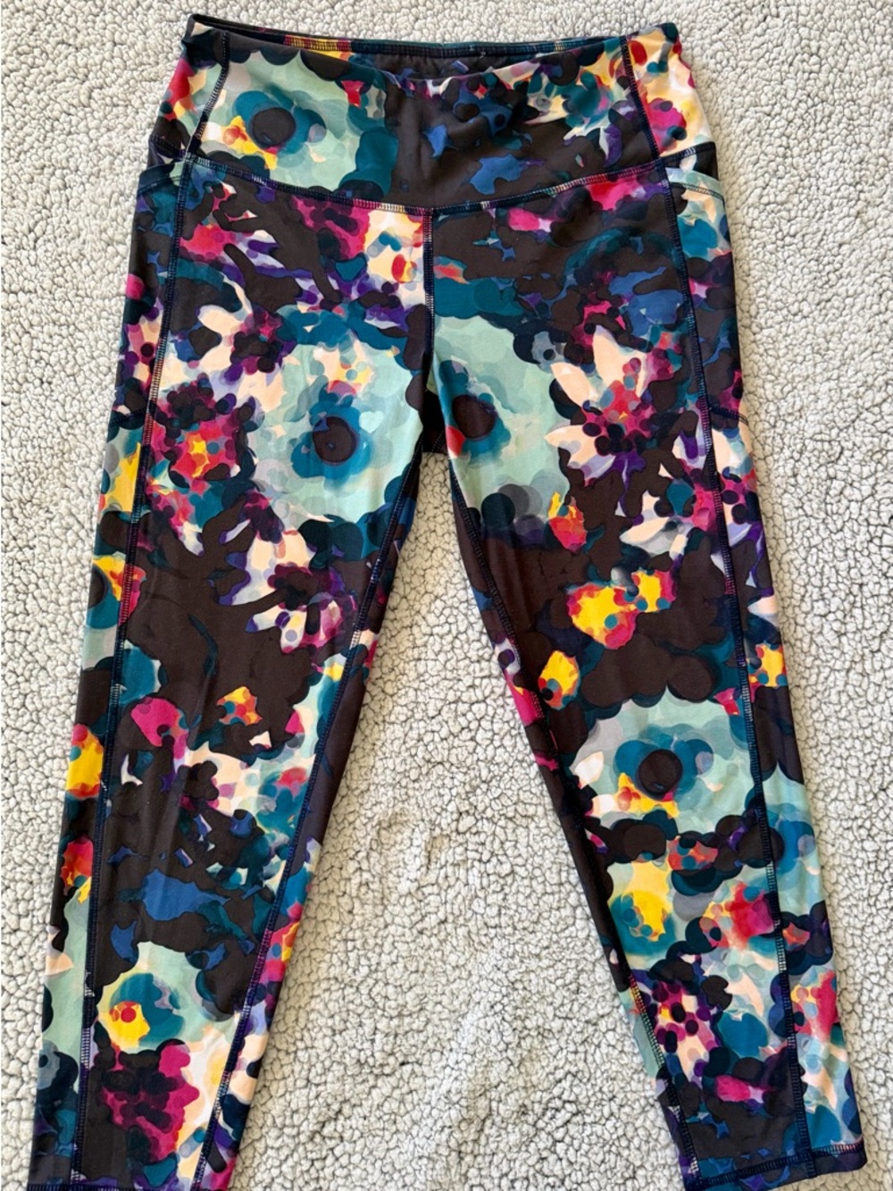 DSG - Vibrant Abstract Floral Leggings - Multicolor